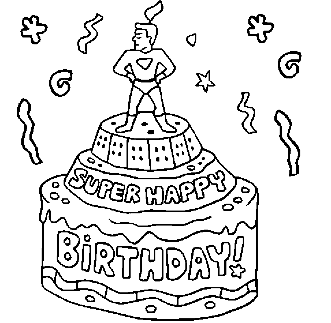 1146x1120 Colour Drawing Free Wallpaper Happy Birthday Cake For Kid