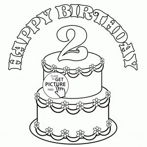 300x300 Free Coloring Pages Birthday Cake Best Of Cake Happy Birthday