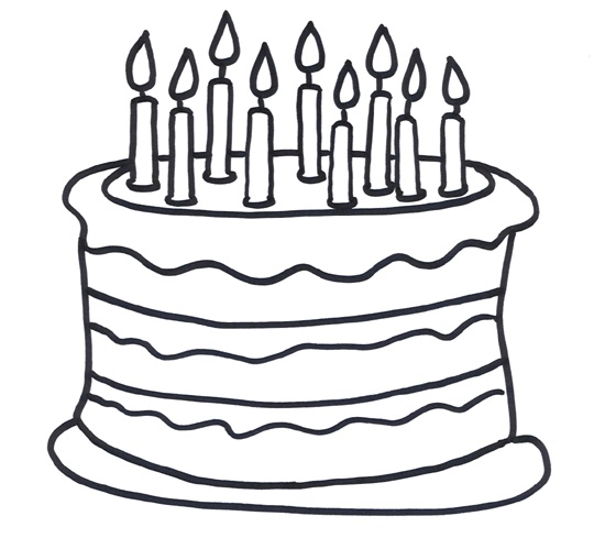 550x489 Coloring Sheet Of A 9th Birthday Cake For Kids