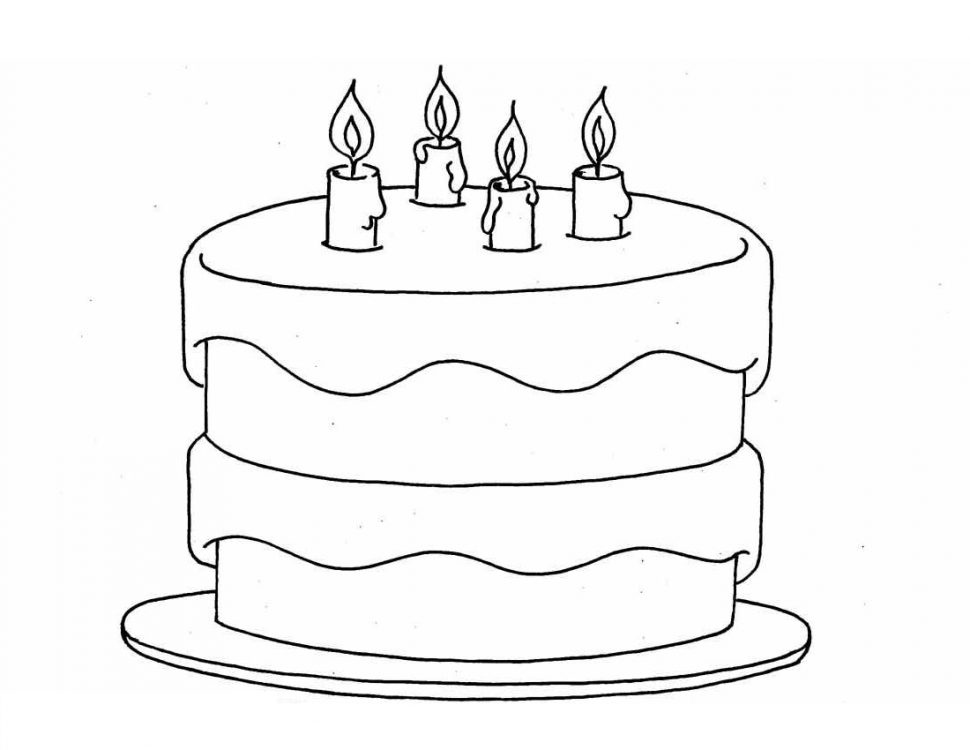 970x750 Coloring Pages Birthday Cake Coloring Pages To Print Birthday