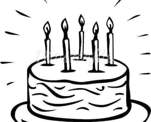 Birthday Cake Line Drawing at GetDrawings | Free download