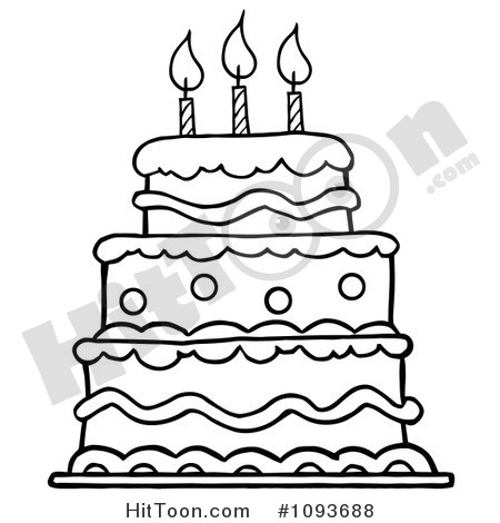 450x470 Cake Clipart Line Art