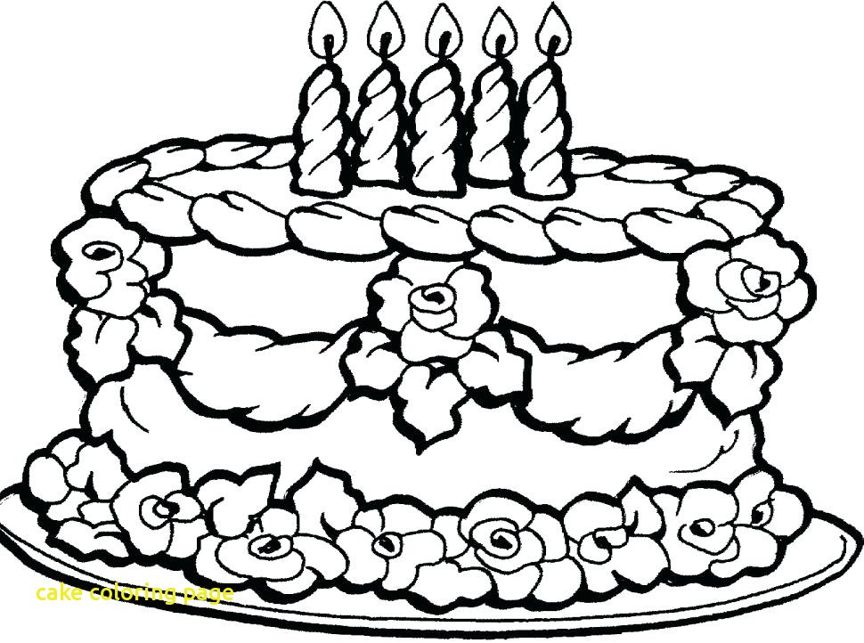 970x722 Cake Coloring Page With Cake Clipart Coloring Page Pencil And