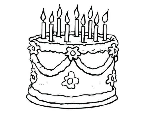 Birthday Cake Pencil Drawing at GetDrawings | Free download