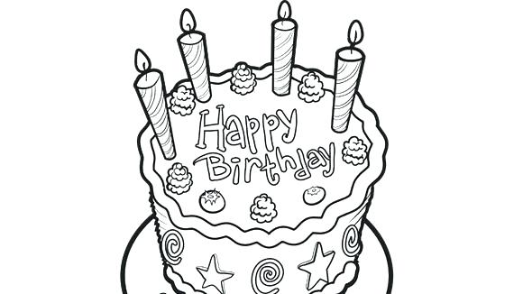 Birthday Cake Pencil Drawing at GetDrawings | Free download