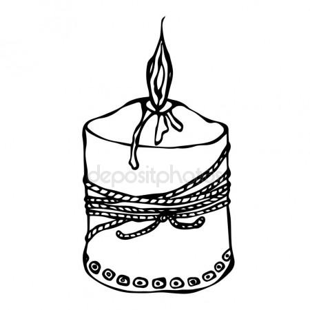 450x450 Ball Pen Sketch Birthday Cake Stock Vector Vectortatu