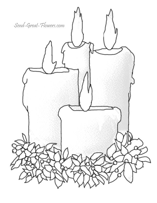 612x792 Fancy Design Ideas Coloring Pages Of Candles Christmas Coloring