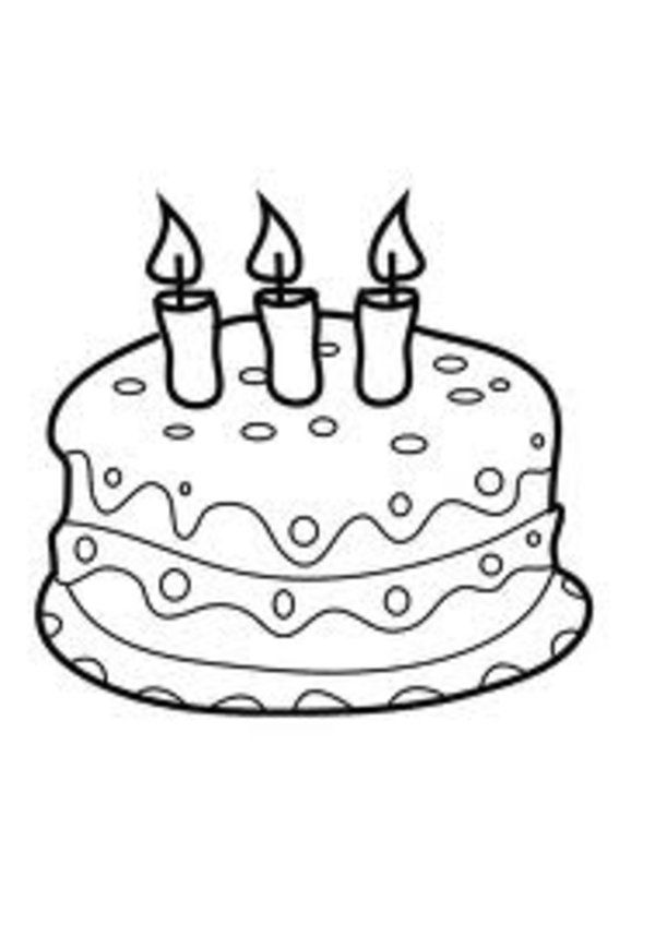 600x848 Candle Birthday Cake Coloring Pages Smile Coloring