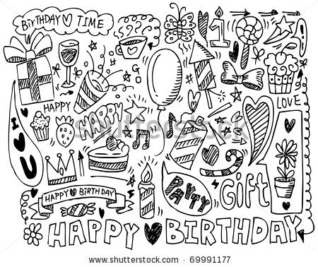 450x378 Happy Birthday Draw Vectores En Stock Y Arte Vectorial