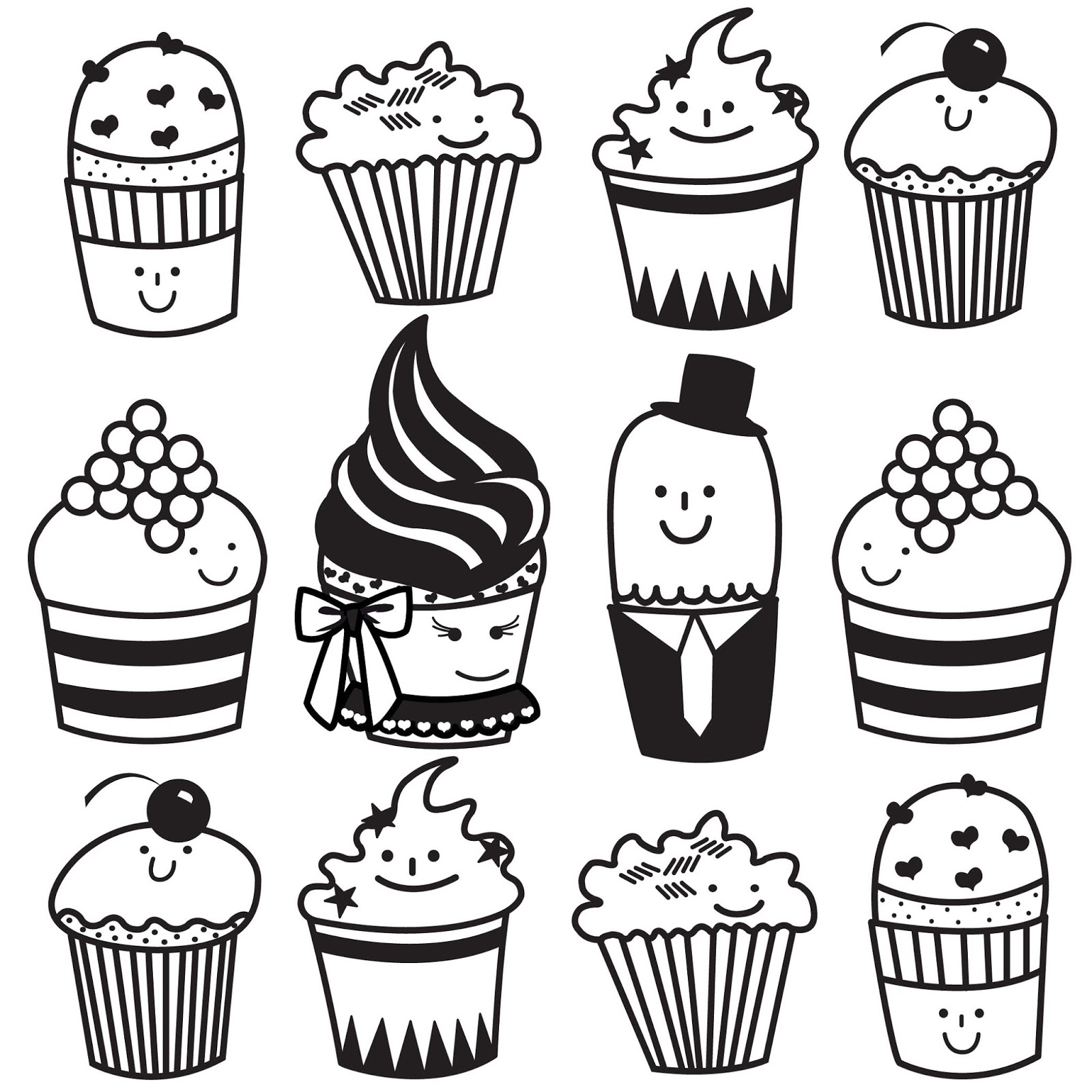 1600x1600 Cute Cupcake Drawing Creative Ideas