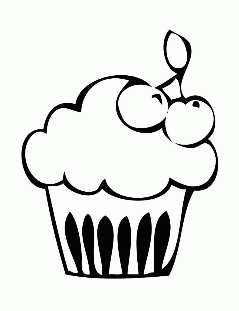 790x1024 Beauty Happy Birthday Cupcake Coloring Pages