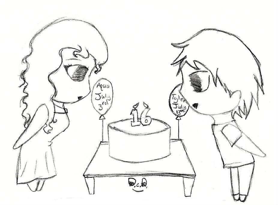 926x684 Birthday Drawing By Aquamajica