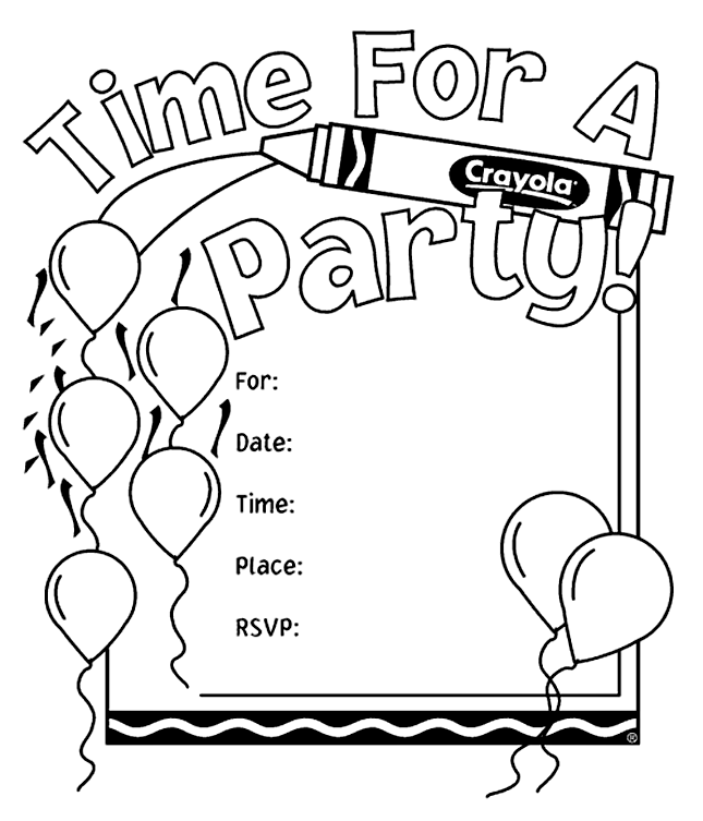 645x753 Birthday Party Invitations