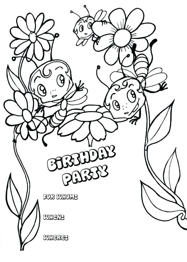 643x900 Free Printable Happy Birthday Card Coloring Pages For Kids Cards