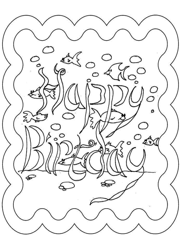 700x936 Happy Birthday Coloring Cards These Card Pages