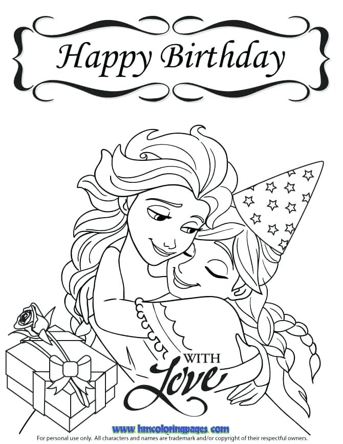 670x867 Birthday Card Coloring Pages Happy Birthday To Princess