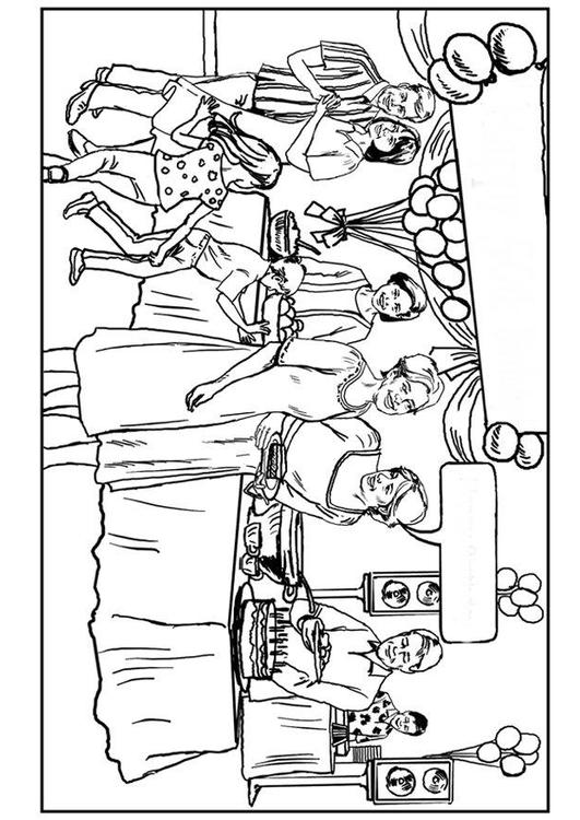 531x750 Coloring Page Birthday Party