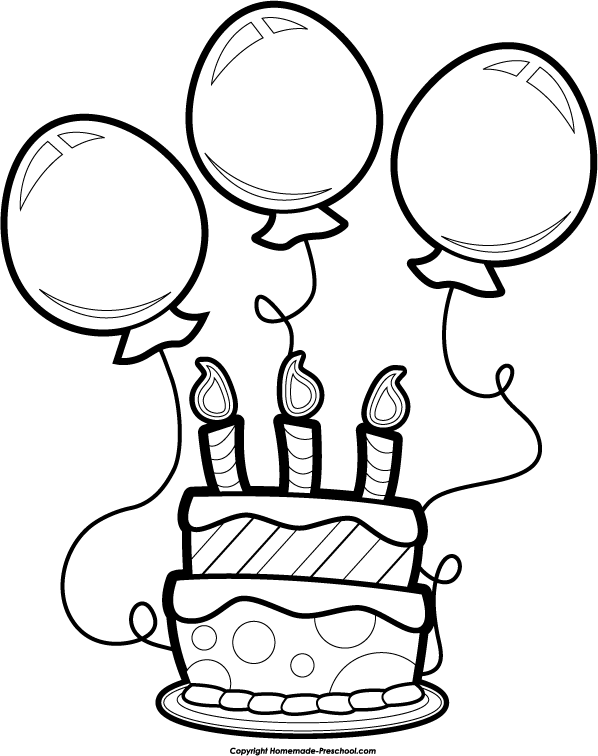 598x756 Drawn Balloon Happy Birthday