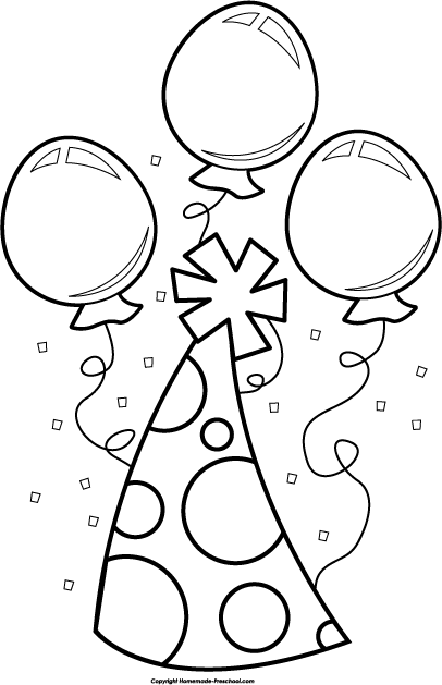 406x629 Free Birthday Balloons Clipart