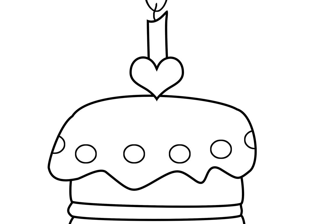 1063x768 Birthday Cake Years Coloring Pages Hellokids Excellent For Kids