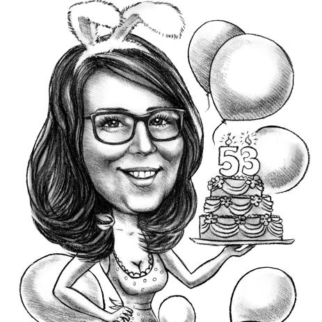 463x463 Pencil Sketch Of Birthday Person Custom Sketch Drawings