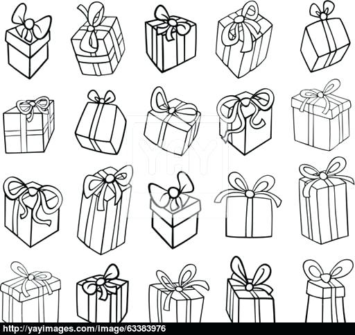 512x482 Amazing Birthday Present Coloring Page New Or Gifts Vector Pages