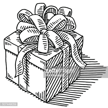 414x414 Birthday Gift Box Drawing