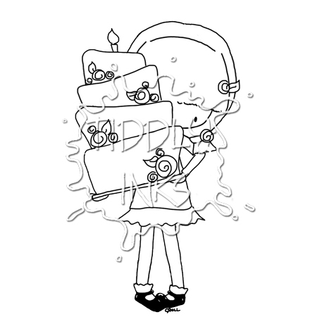 450x450 Happy Birthday Girl Birthday Stamp Digital Stamps