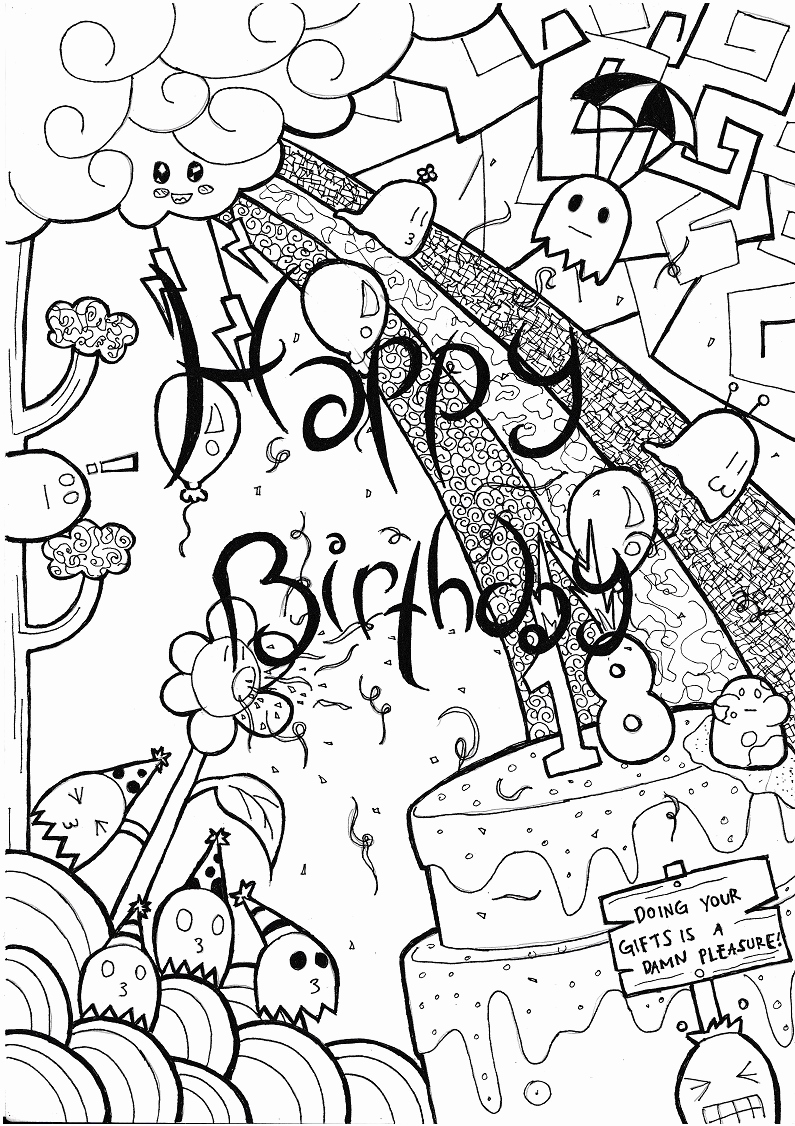 795x1126 Drawings On Birthday Cards Luxury Birthday Drawing For Kids