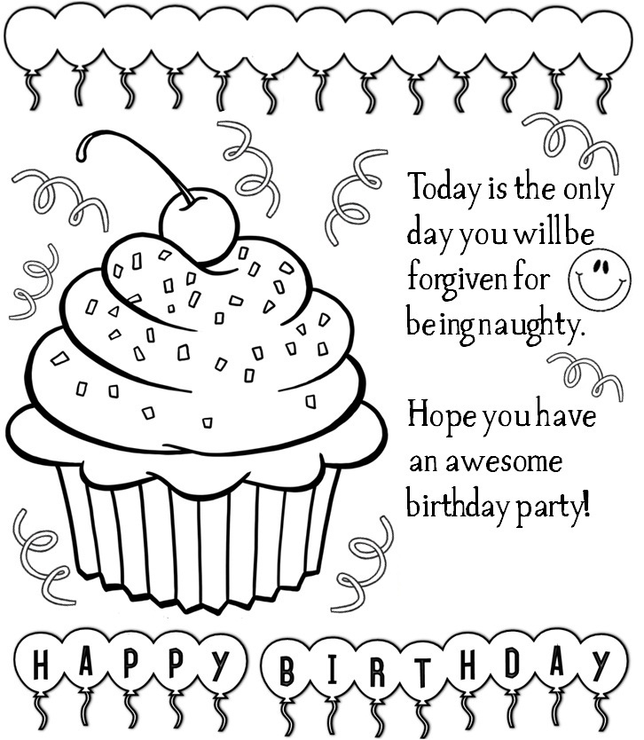 726x834 Free Printable Coloring Birthday Cards For Teacher