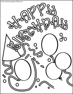 236x303 Printable Birthday Card Coloring Page First Grade Ideas