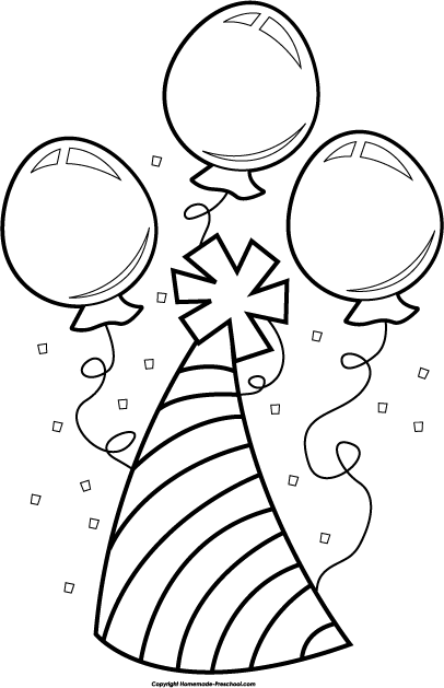 406x629 Free Birthday Balloons Clipart