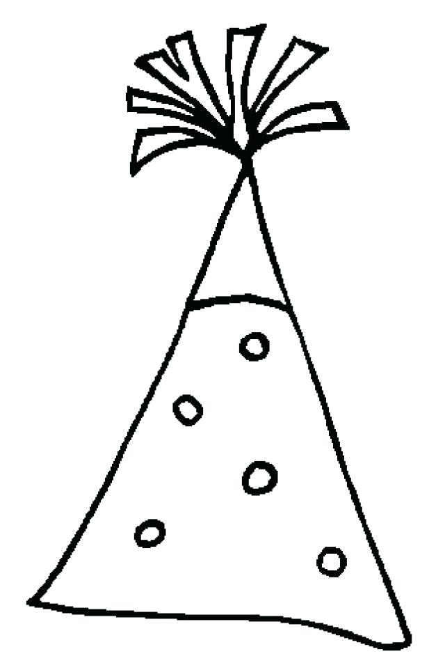 Free New Years Eve Party Hat Page Coloring Pages