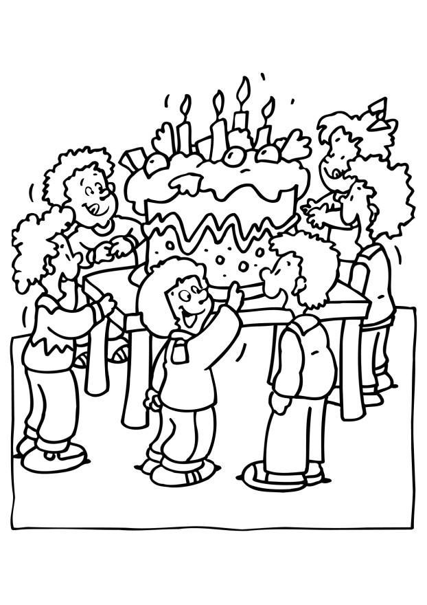 622x880 Coloring Page Birthday Party