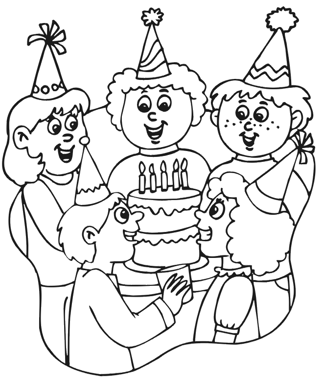 660x779 Birthday Coloring Page Party Scene Kid Project!