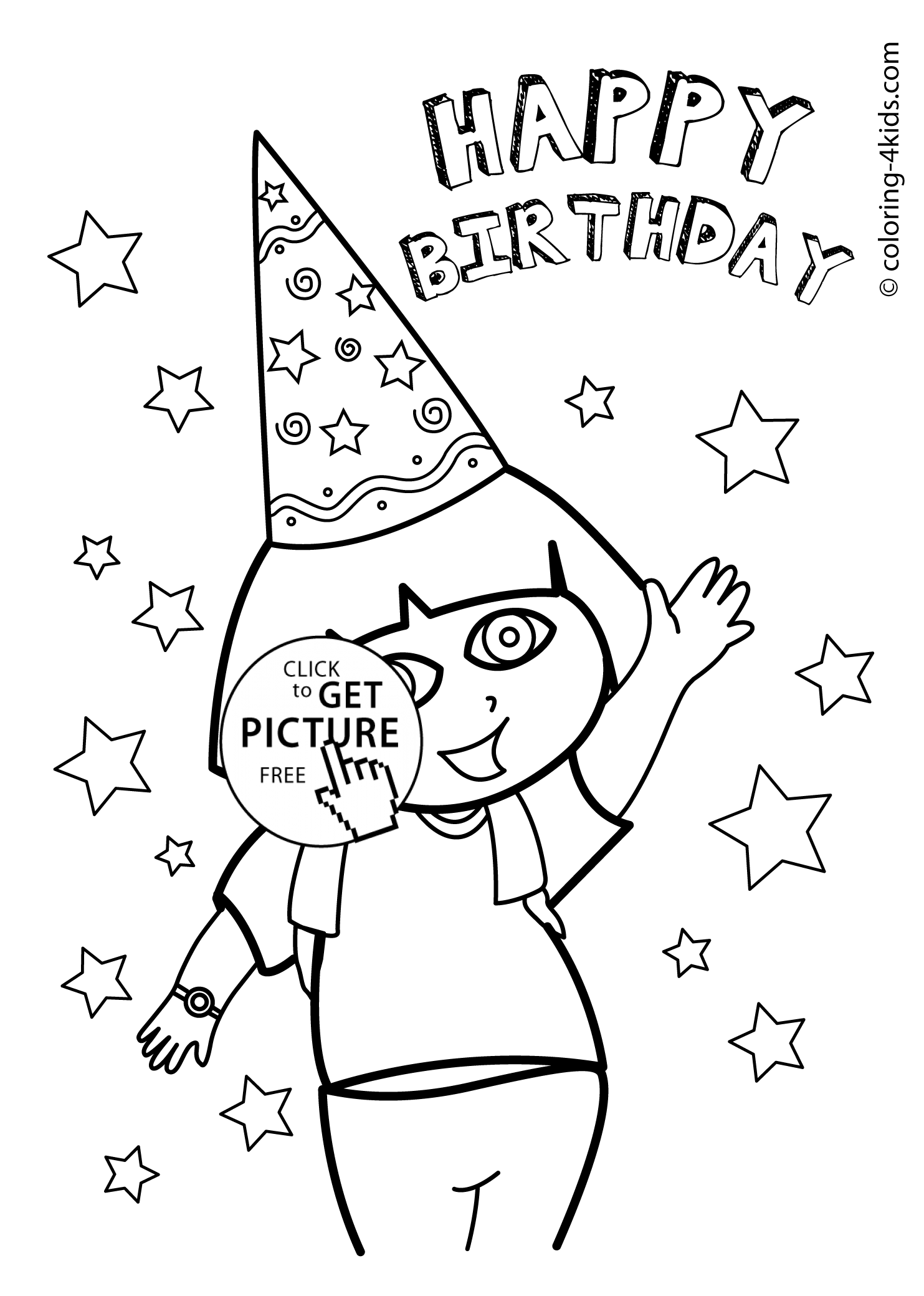 1483x2079 Dora Happy Birthday Coloring Pages For Kids, Printables