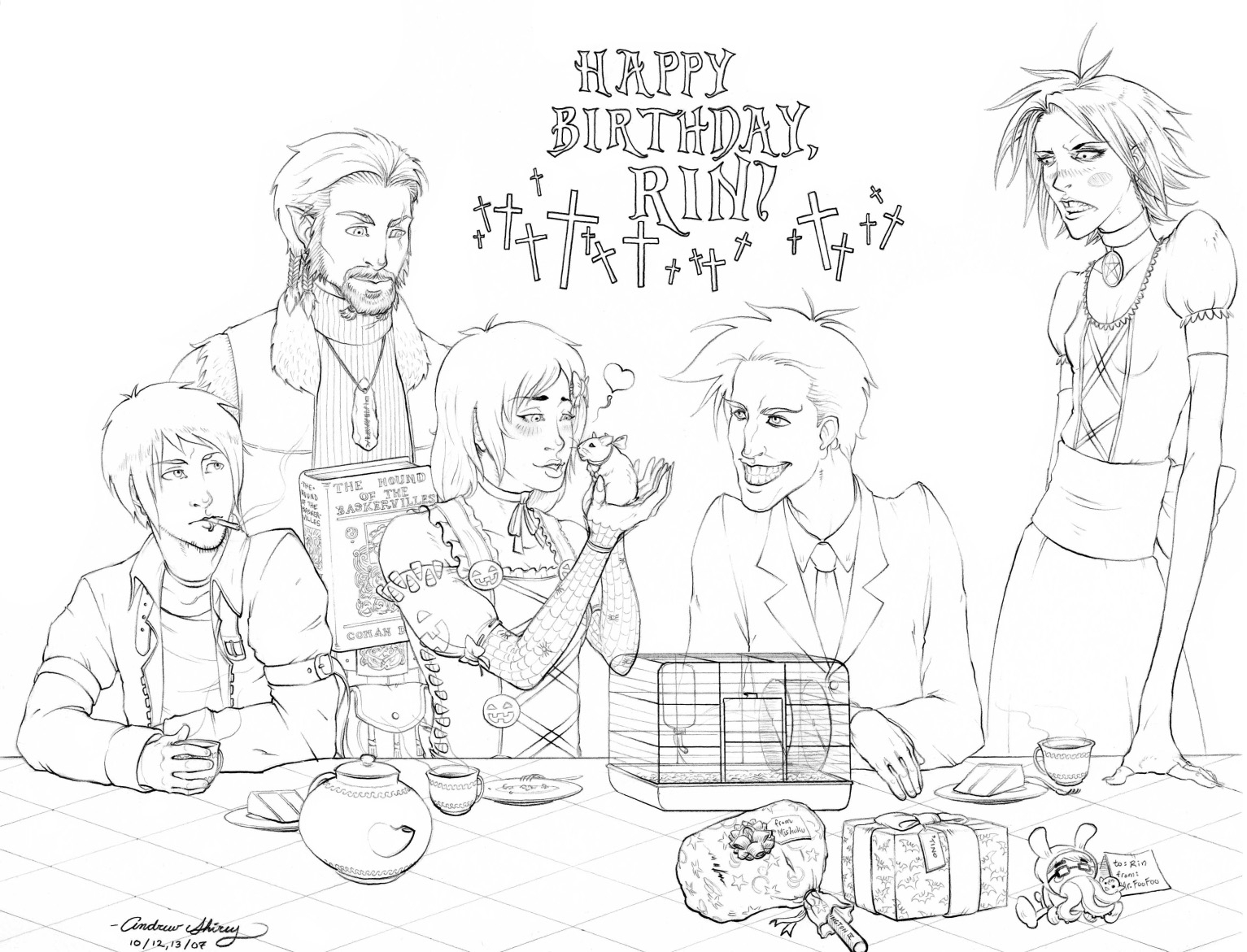 1533x1171 Drawing Pictures Of Birthday Party