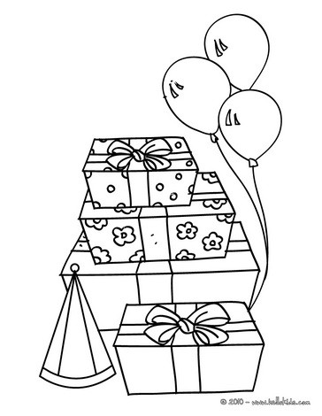 364x470 Birthday Present Coloring Pages Color Bros