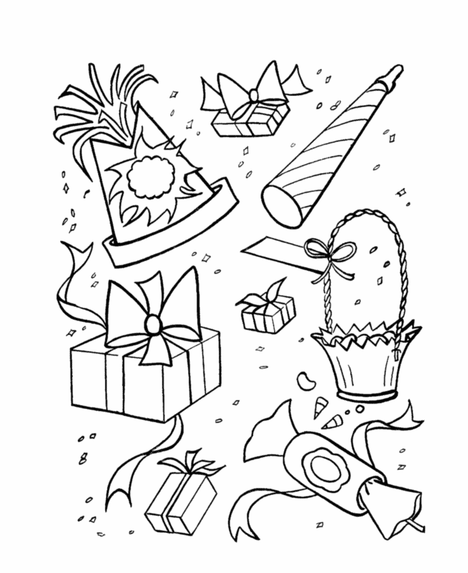 670x820 Coloring Pages Birthday Presents A Beautiful Coloring Pages