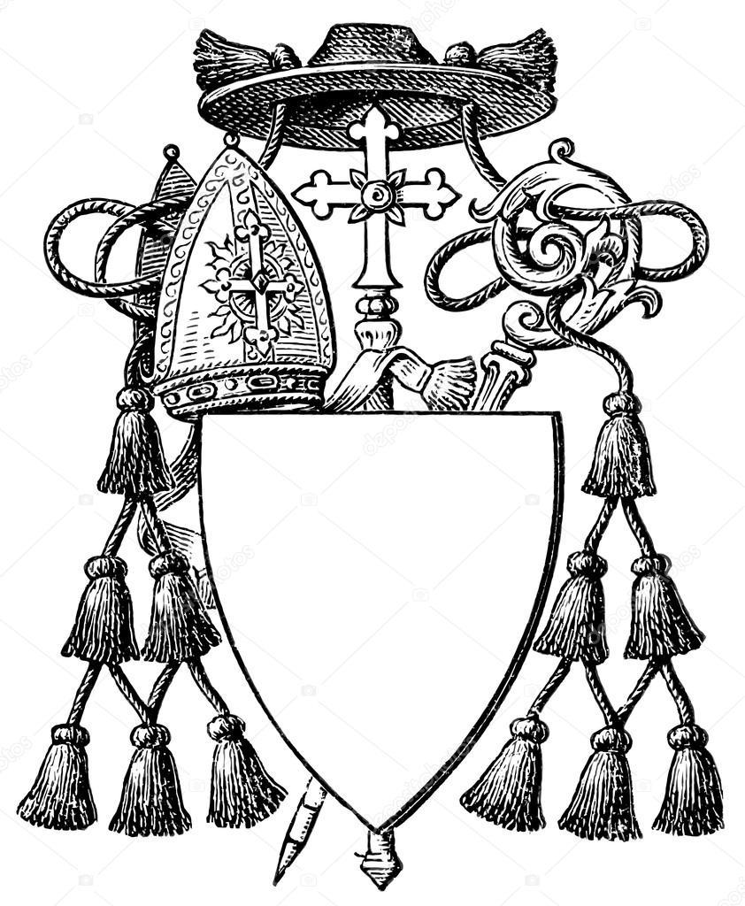 842x1024 Coat Of Arms Of The Bishop. The Roman Catholic Church. Publication