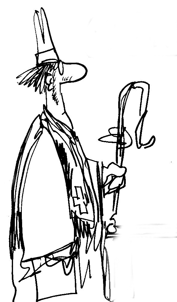 584x992 Long Haired Bishop. Paul Davies Cartoons