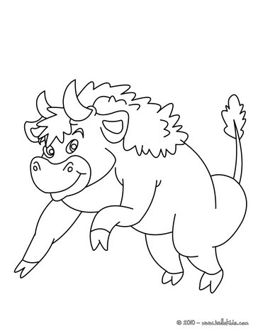 364x470 Bison Coloring Pages