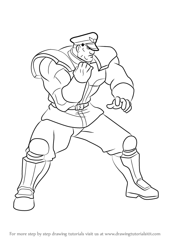 596x842 Learn How To Draw M. Bison From Street Fighter (Street Fighter