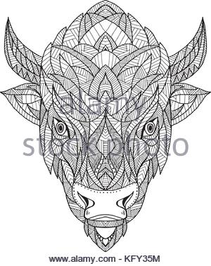 300x379 Zentagle Inspirednd Tangled Mandala Illustration Head
