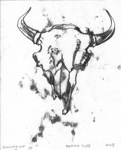 236x294 Deer Skull Amp Antlers On A Sea Foam Green Background By Mariahscee