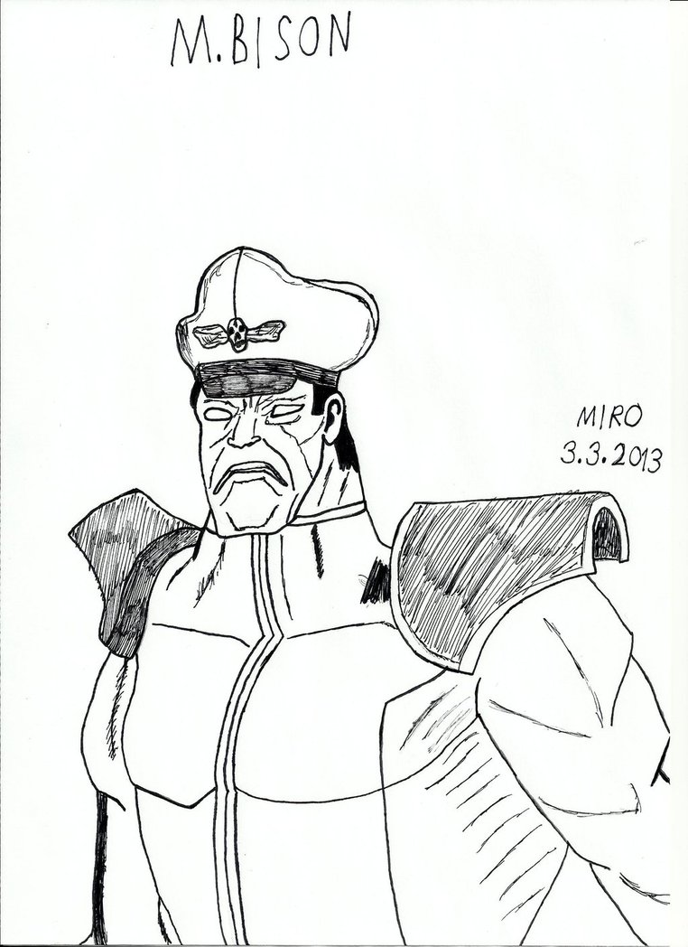 762x1048 M. Bison Drawing By Mrmiro96