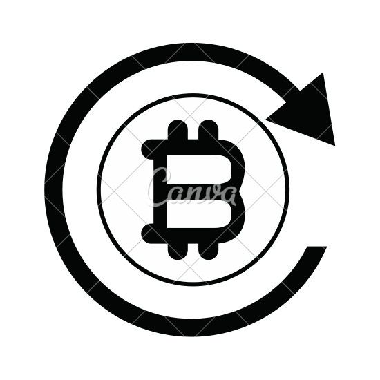 550x550 Bitcoin Sign Currency With Round Arrow