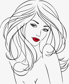 236x285 Black And White Face And Red Lips Vector In Photo Shop