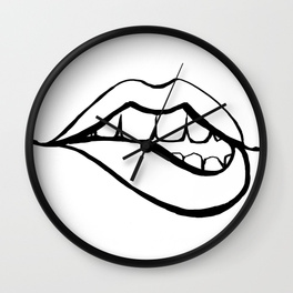264x264 Biting Wall Clocks Society6