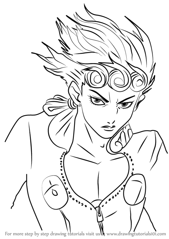566x800 Learn How To Draw Giorno Giovanna From Jojo's Bizarre Adventure